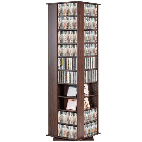 VEVOR Media Storage Cabinet, 4-Layer DVD Shelf Holds 1040 CDs ...