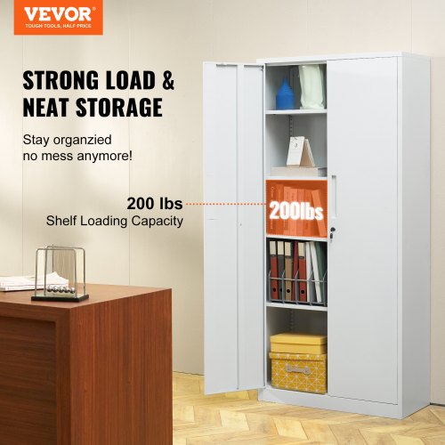 VEVOR VEVOR Metal Storage w/ 3 Keys Adjustable Shelves