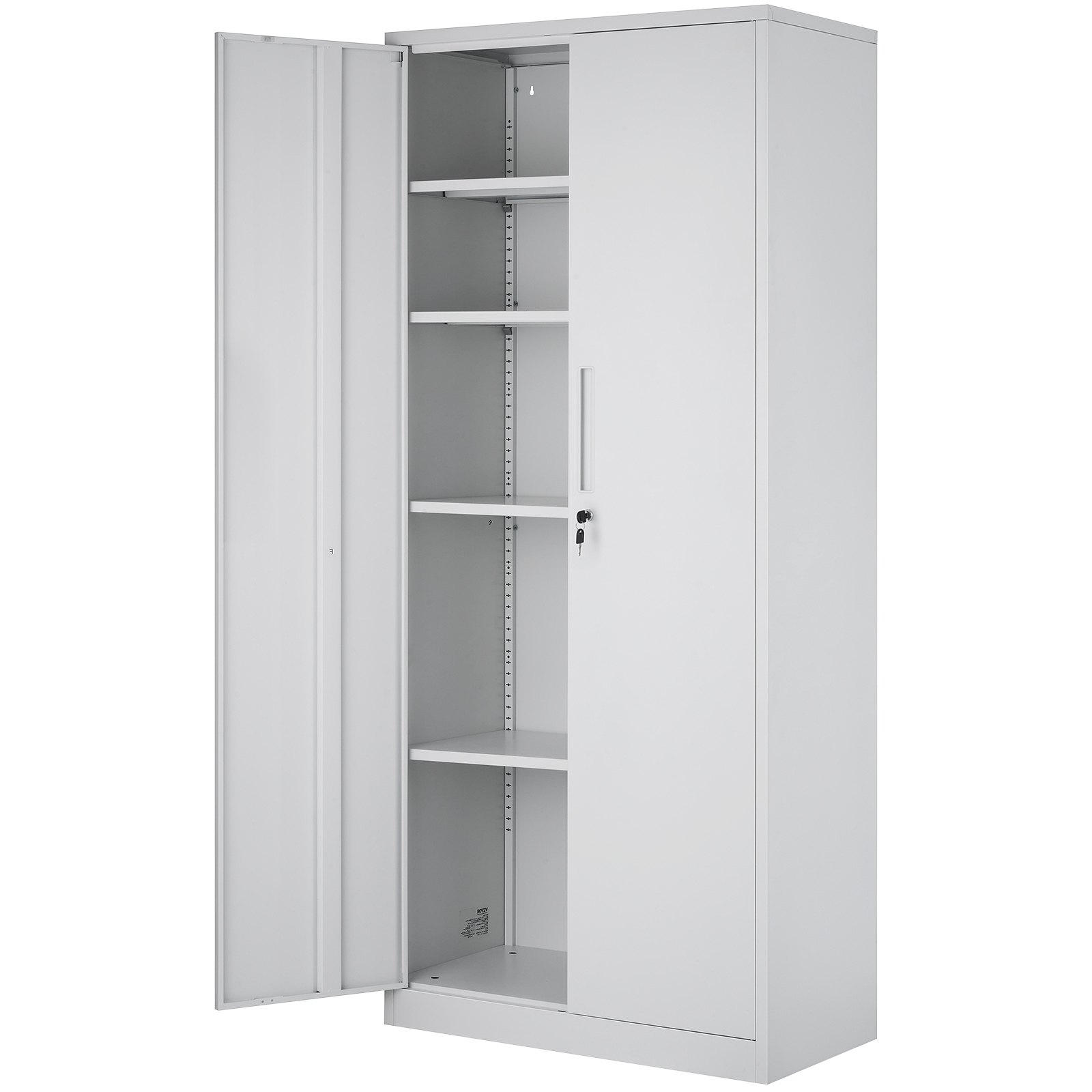 VEVOR VEVOR Metal Storage Cabinet w/ 3 Keys Adjustable Shelves ...