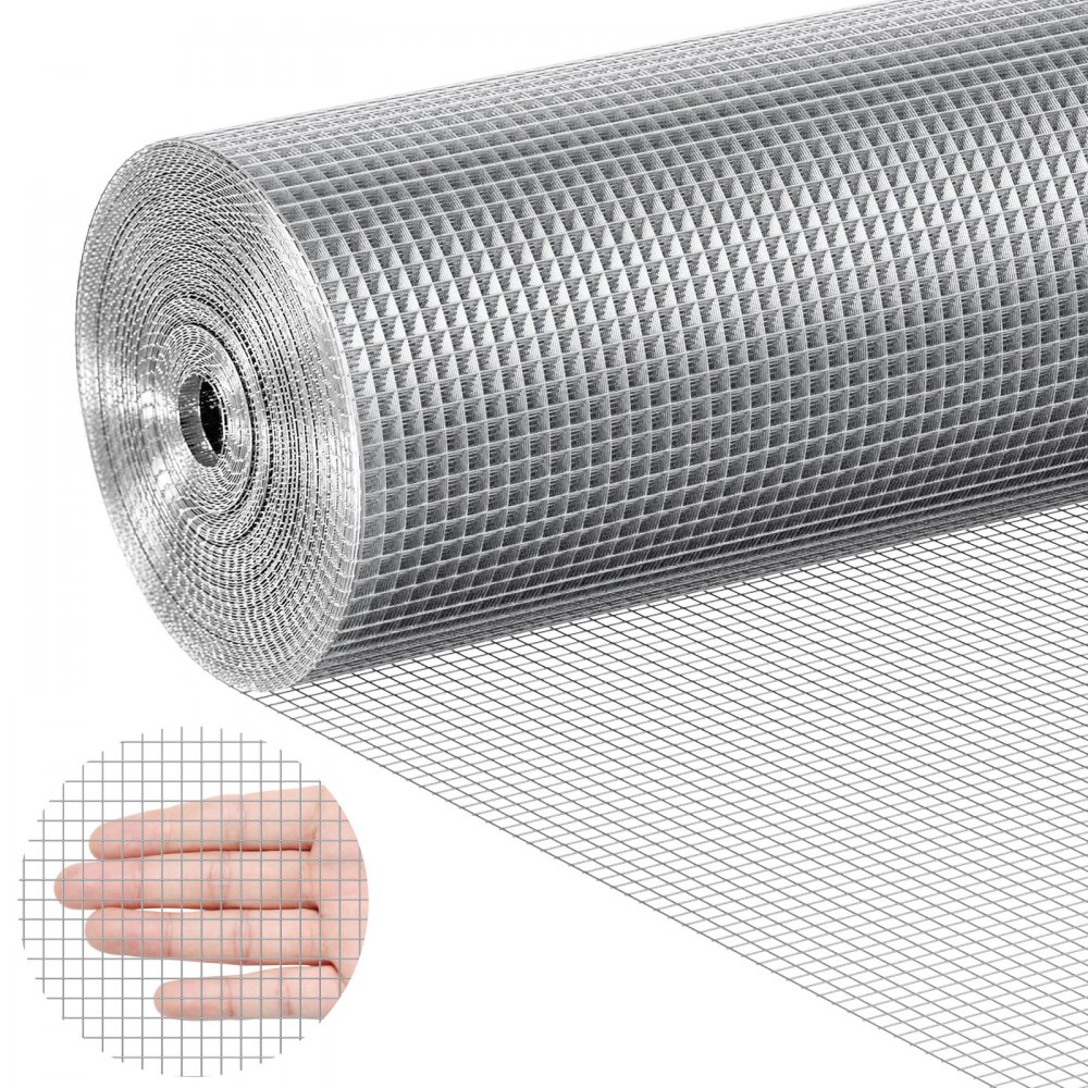 Wire Mesh Transparent VEVOR Hardware Cloth, 1/4 inch 36in x 50 ft 23 Gauge, Hot Dipped ...