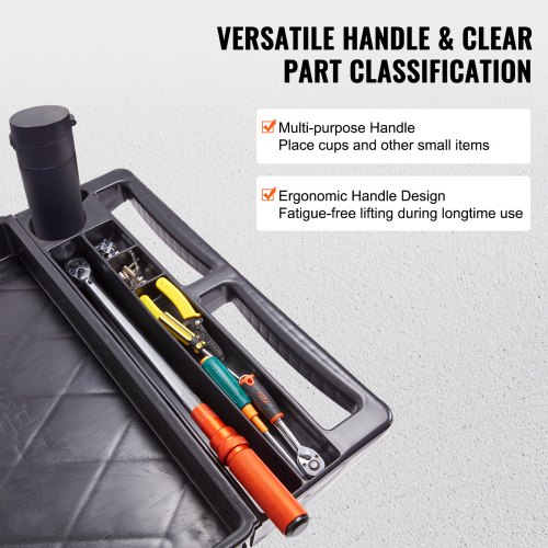 VEVOR Utility Service Cart, 2 Shelf 550LBS Heavy Duty