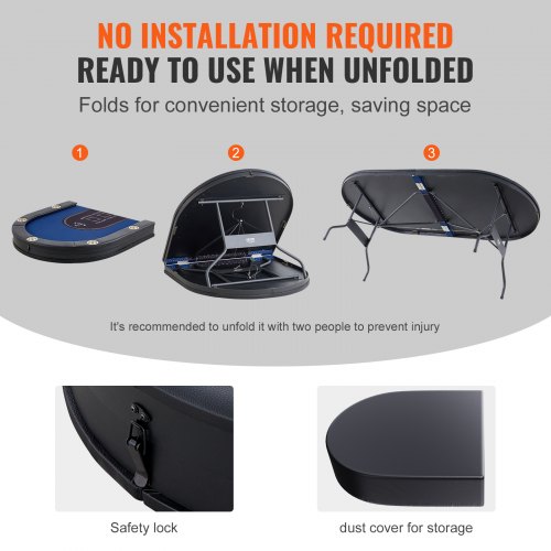 VEVOR 10 Player Foldable Poker Table, Blackjack Texas Holdem VEVOR 10 Player Foldable Poker Table, Blackjack Texas Holdem