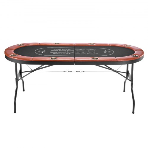 VEVOR Casino Poker Table — 72-Inch Oval Foldable Table