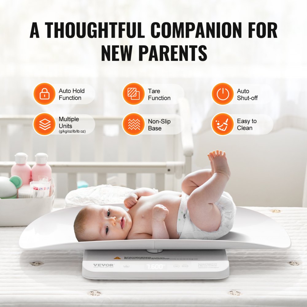 VEVOR Baby Scale Infant Weight Scale with Hold & Tare Function and 5 ...