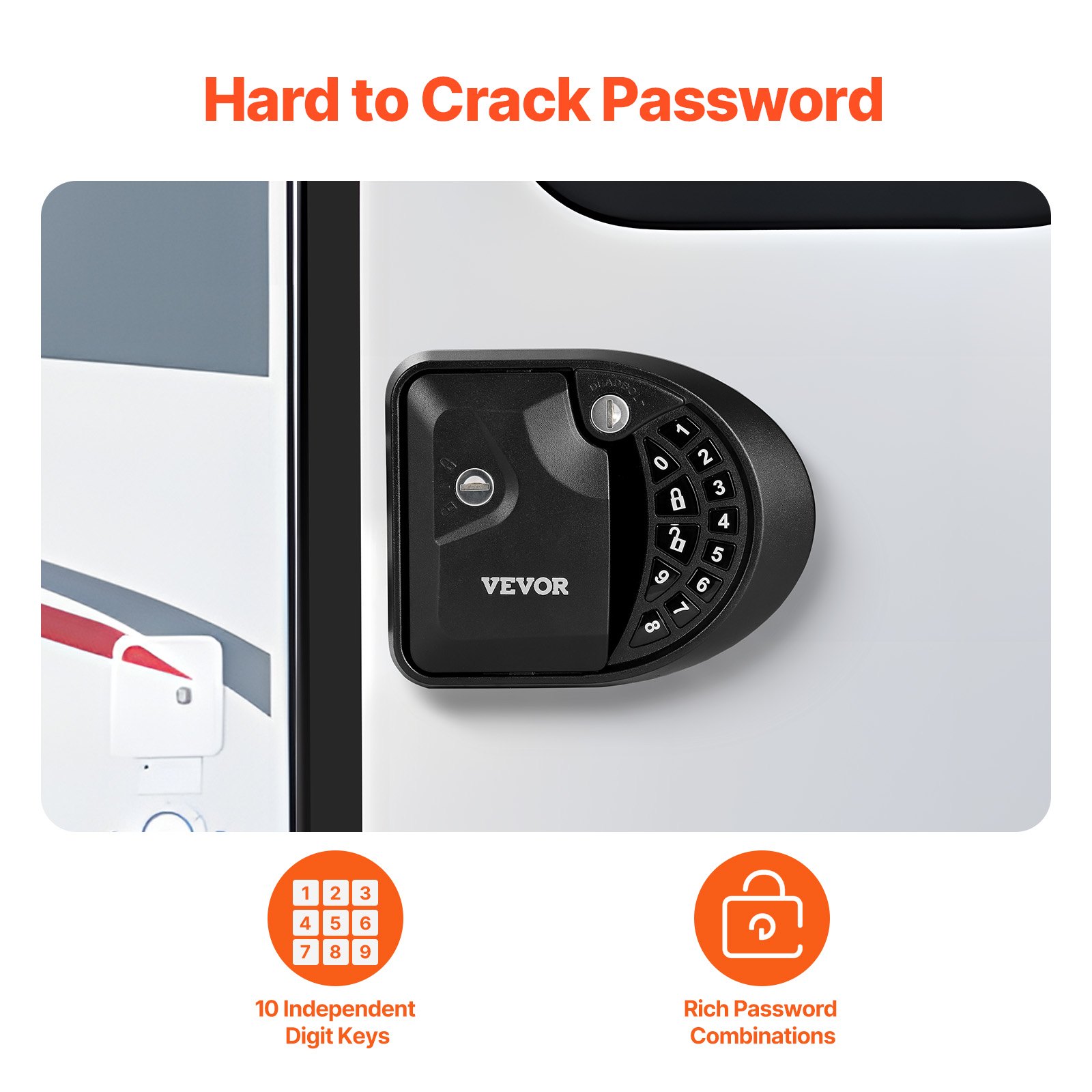 VEVOR RV Door Lock, RV Keyless Entry Door Lock with 10-Digit Keypad ...