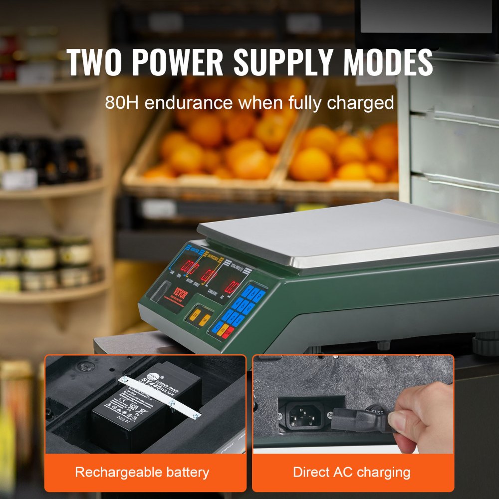 VEVOR Electronic Price Computing Scale, 66 LB Digital Deli Weight ...