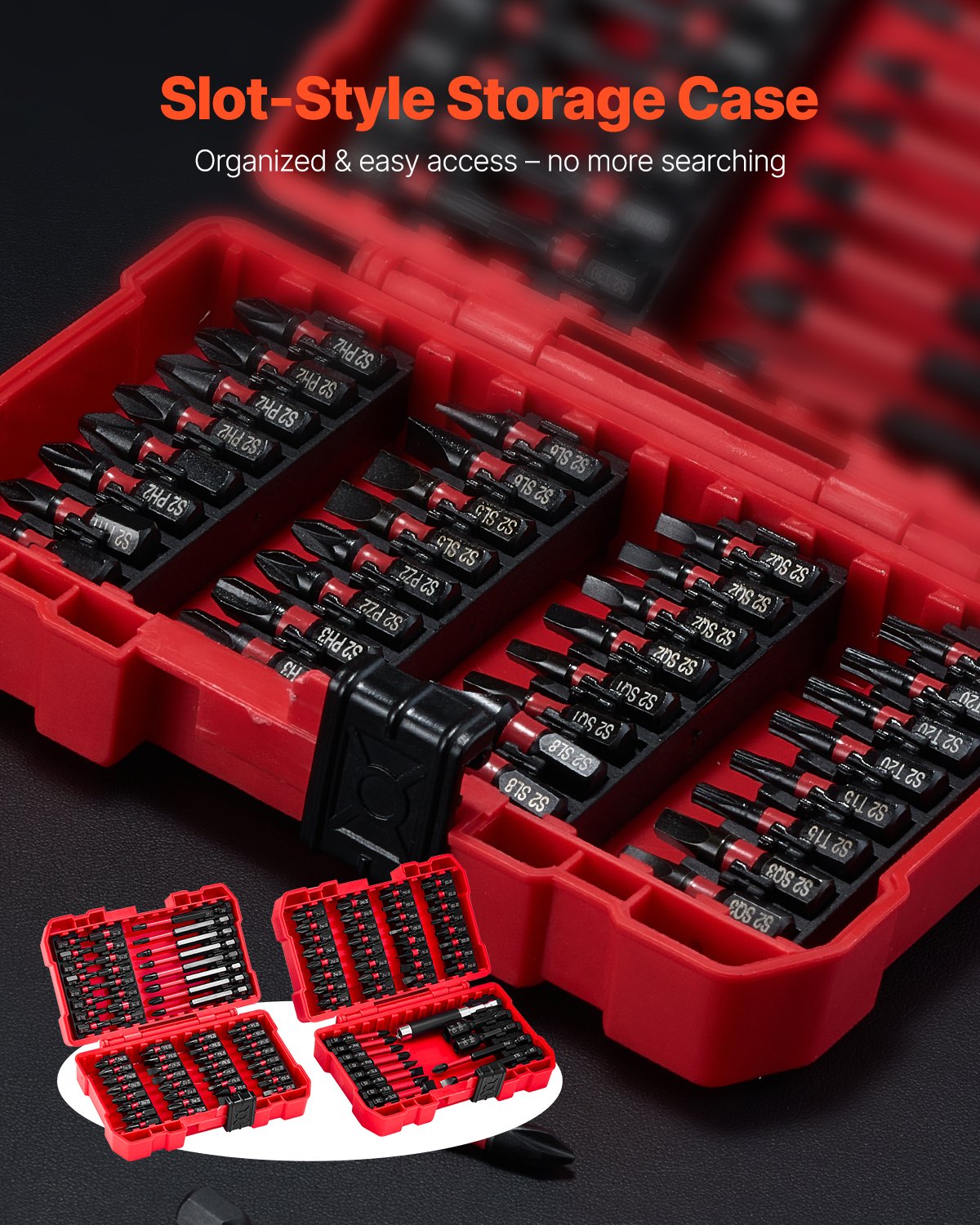 VEVOR Magnetic Screwdriver Bit Set – 101 Piece, S2 Steel
