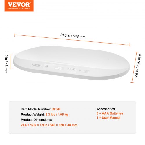 VEVOR Baby Scale Digital Infant Scale with Measuring Tape Hold & Tare ...