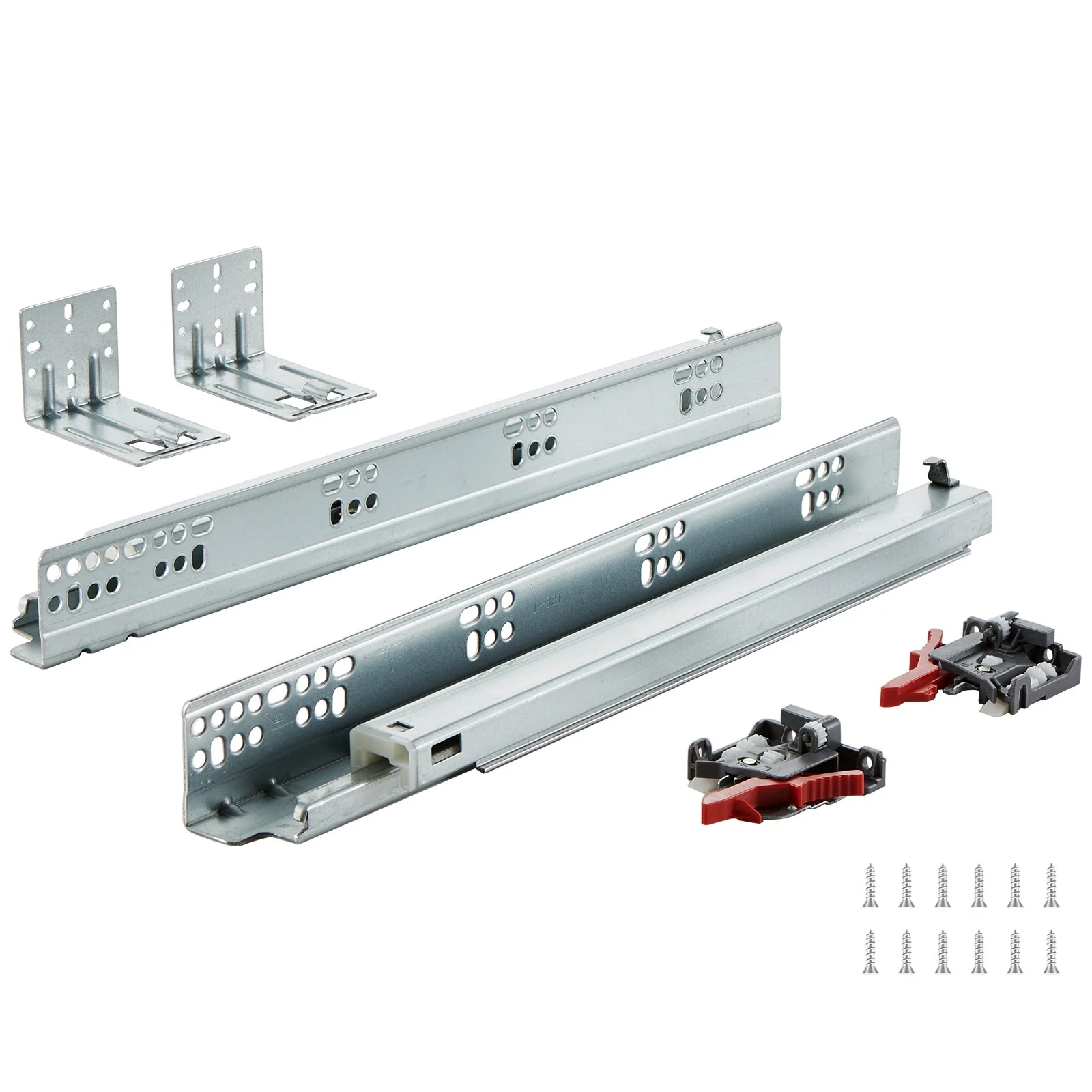 VEVOR 6 Pairs of 15 Inch Drawer Bottom Side Mount Rails, Heavy Duty ...