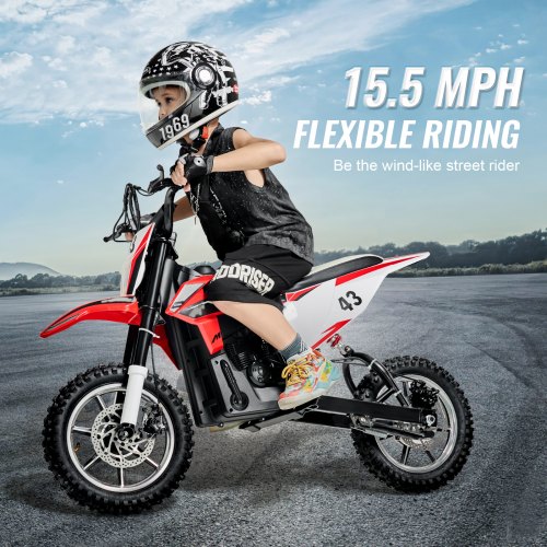 Kids Ride on Motorcycle 36V Electric Motorbike with LED for
