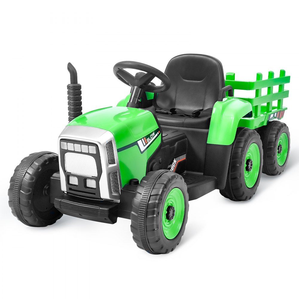 VEVOR Kids Ride on Tractor 12V Electric Toy Tractor with Trailer Remote ...