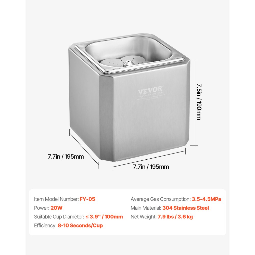 Instantní chladič sklenic, CO2 mrazák na pivo, 8-10 sekund/šálek s LED světlem, instantní chladič sklenic na víno, koktejly, šampaňské, míchané nápoje, džusy, ideální do baru, restaurace, domácí kuchyně - miniatura 7