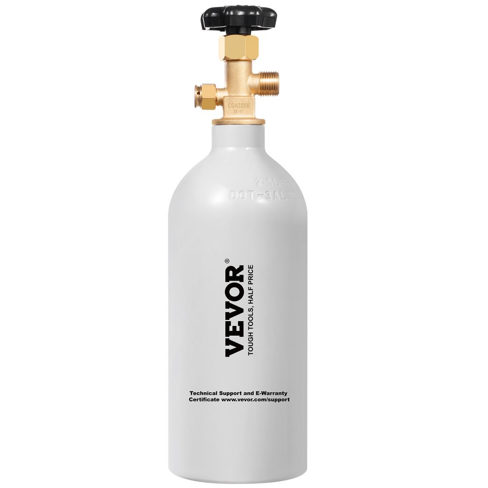 VEVOR CO2 Tank, 2.5 lbs New Aluminum Alloy Cylinder, CO2 Air Tank with ...