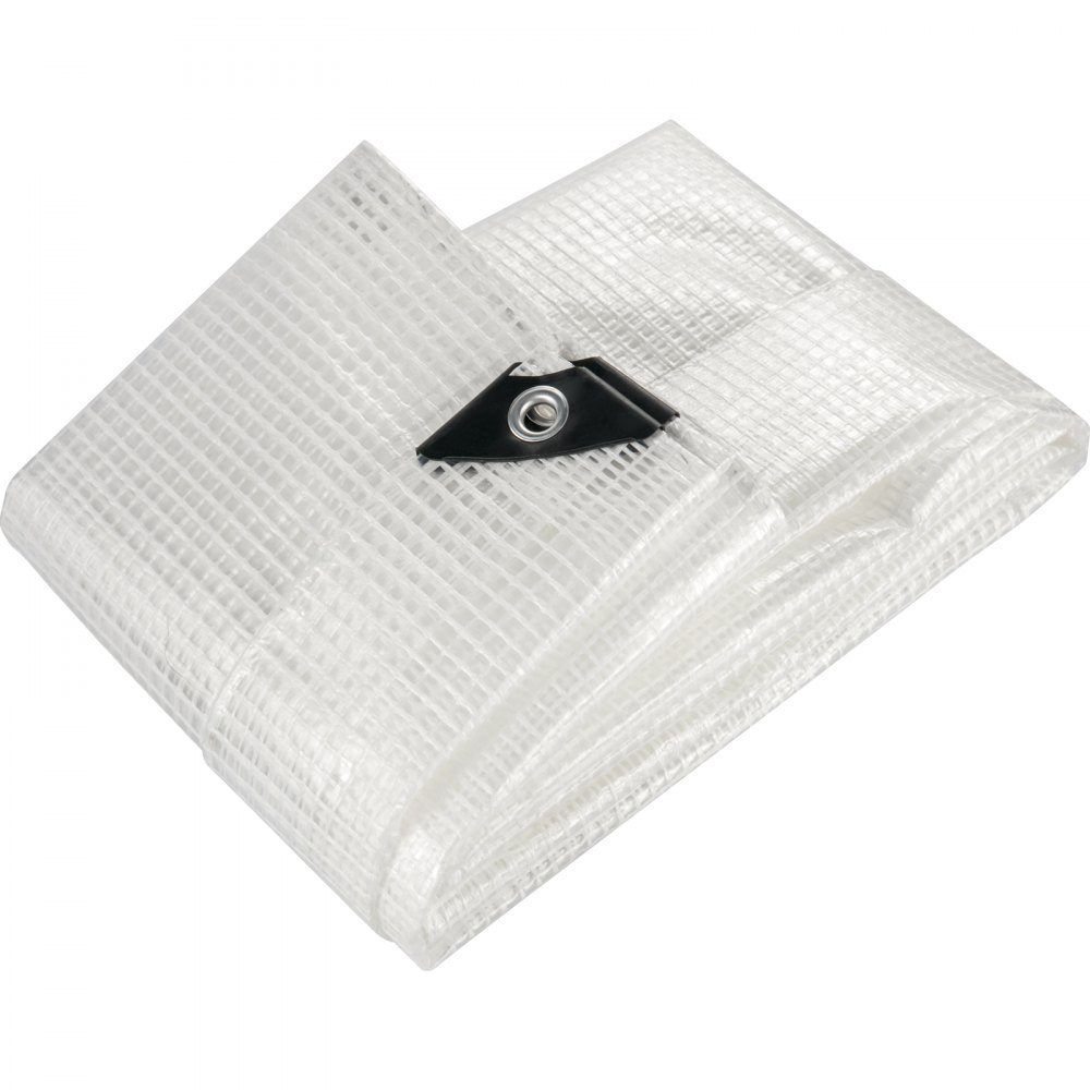 Vevor Nursery Tarps Clear Tarp For Greenhouse 16x20ft Tarps With Grommets 10mil VEVOR US