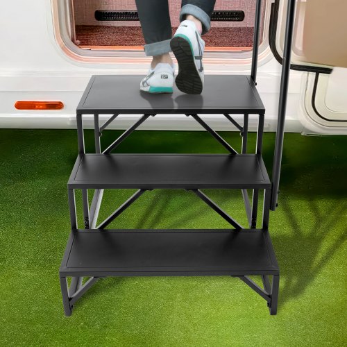 VEVOR RV Steps, 3-Step RV Stairs, 440 LBS Load Capacity, Thickened ...