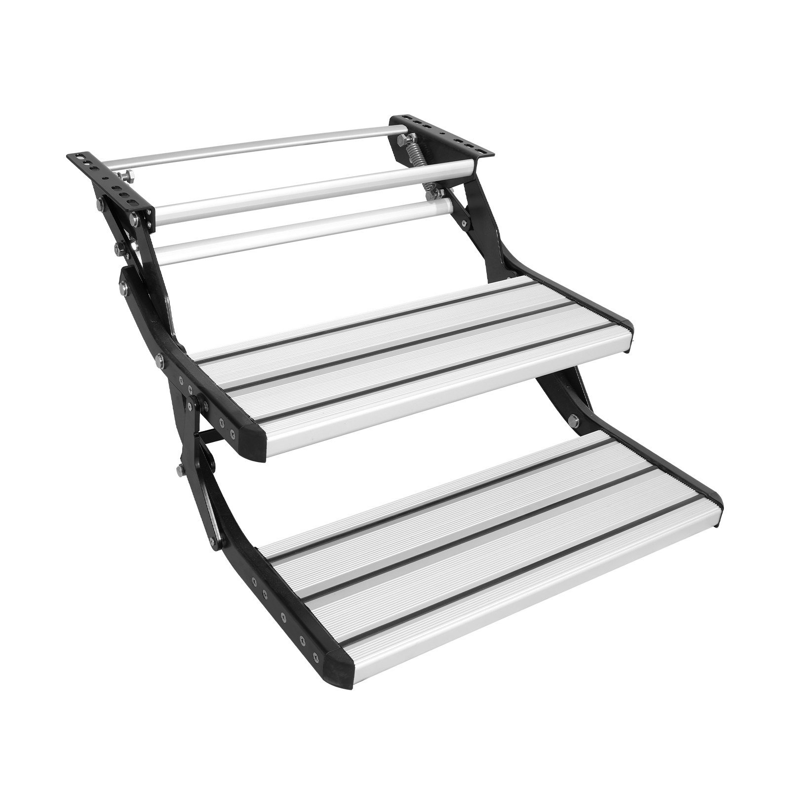 VEVOR RV Steps, 2-Step, Manual Retractable RV Stairs, Foldable, 440 LBS ...