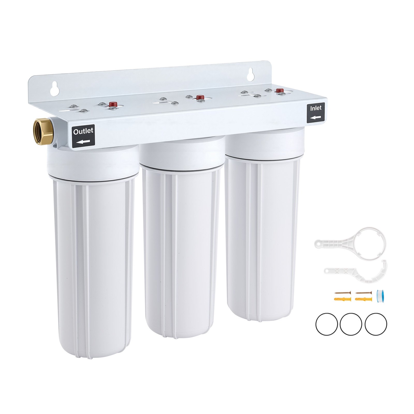 VEVOR RV Water Filter System, 5-Micron 3 Stage Premium RV Water ...