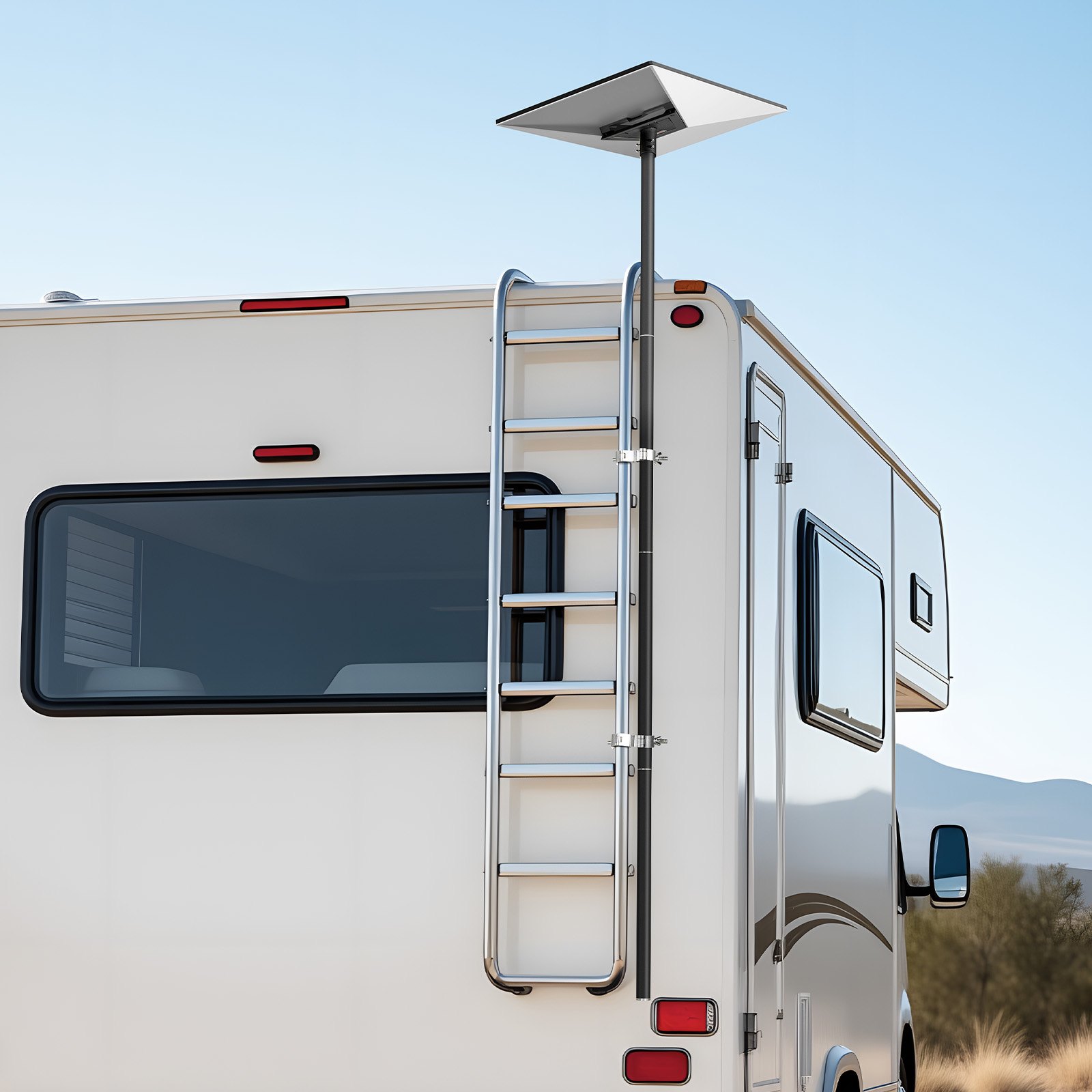 VEVOR Starlink RV Ladder Mount - 0.06 in Steel, 2 m Height