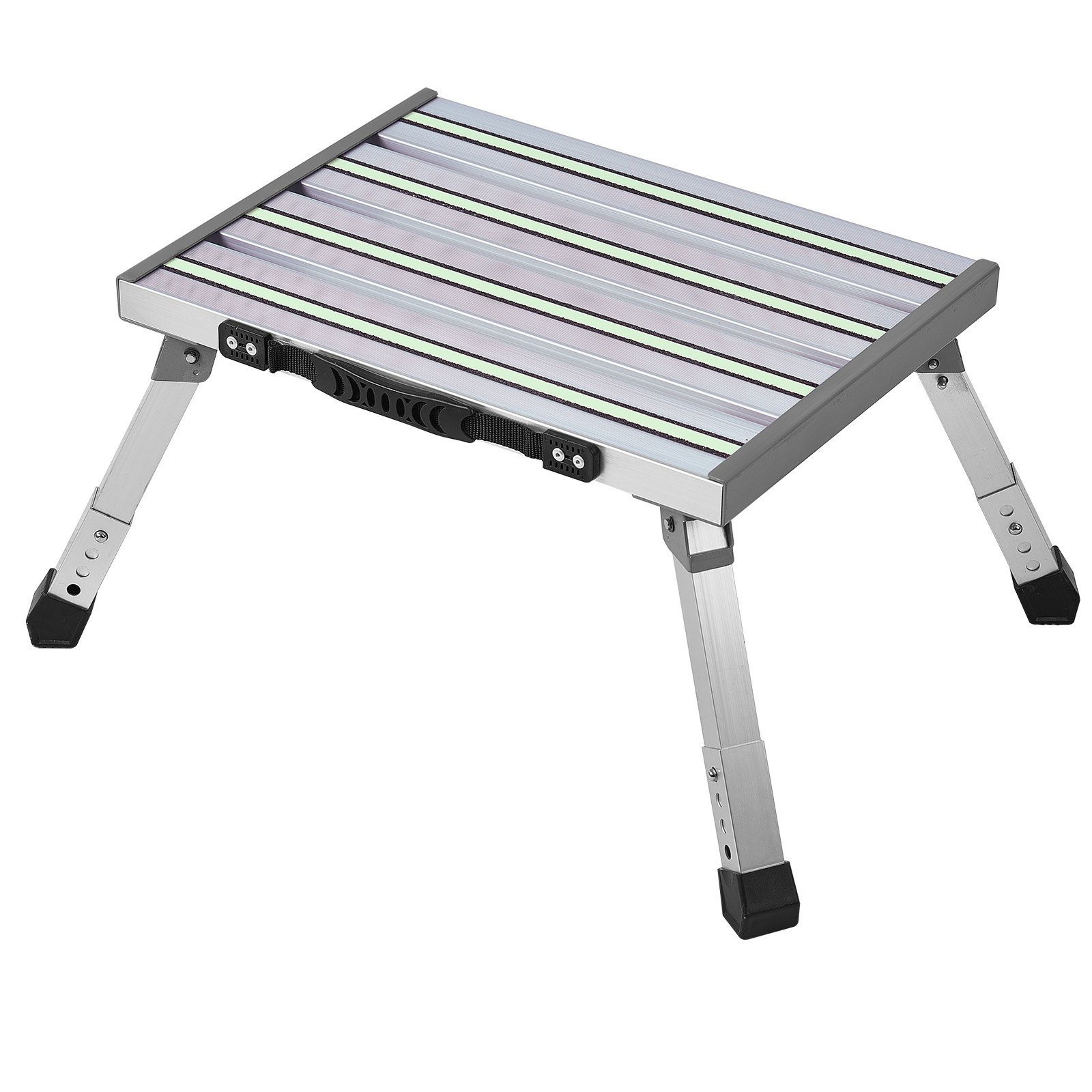 VEVOR RV Steps, Aluminum Alloy Folding Platform Step Adjustable Height ...