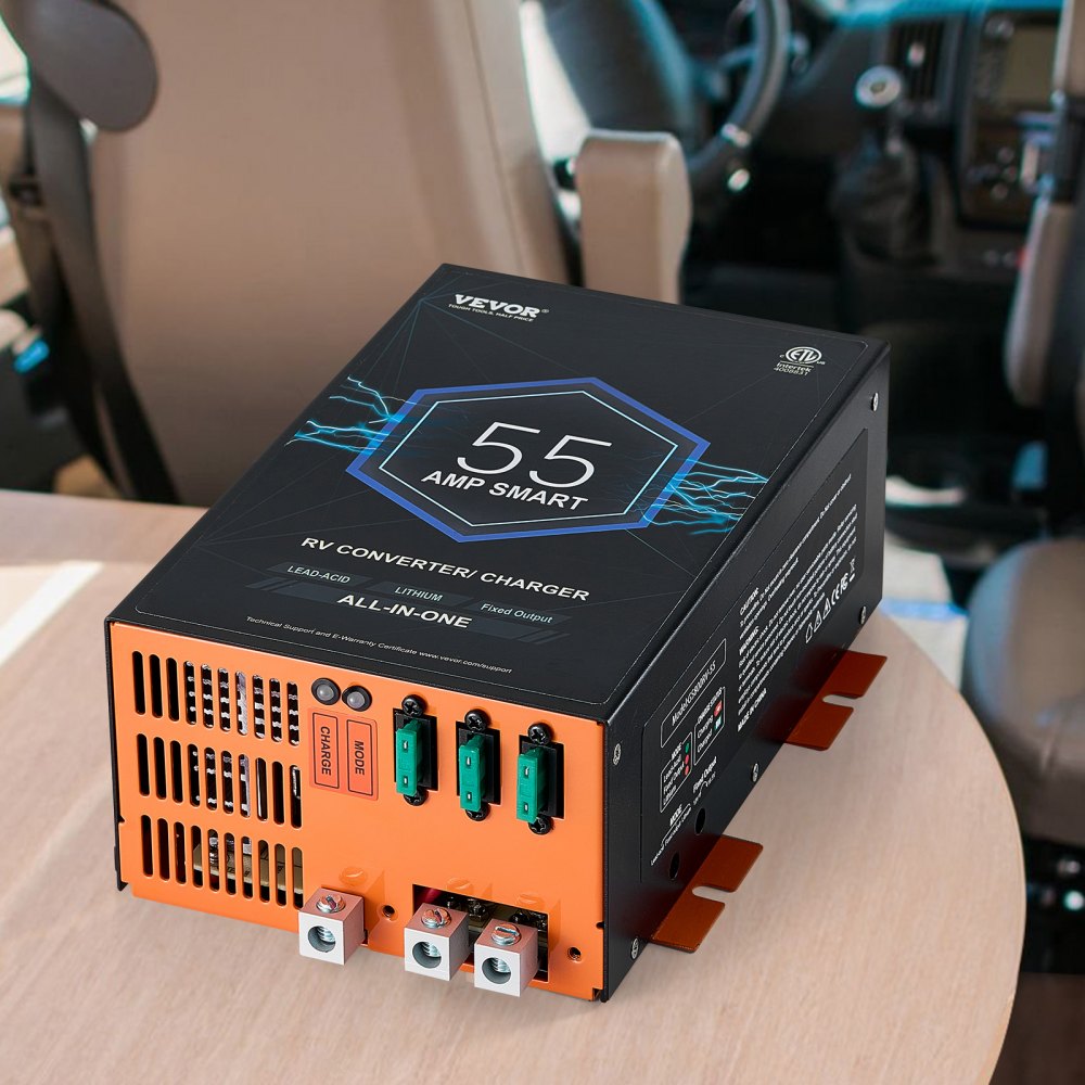 VEVOR RV Converter, 55 Amp, 110V AC to 12V DC RV Power Converter ...