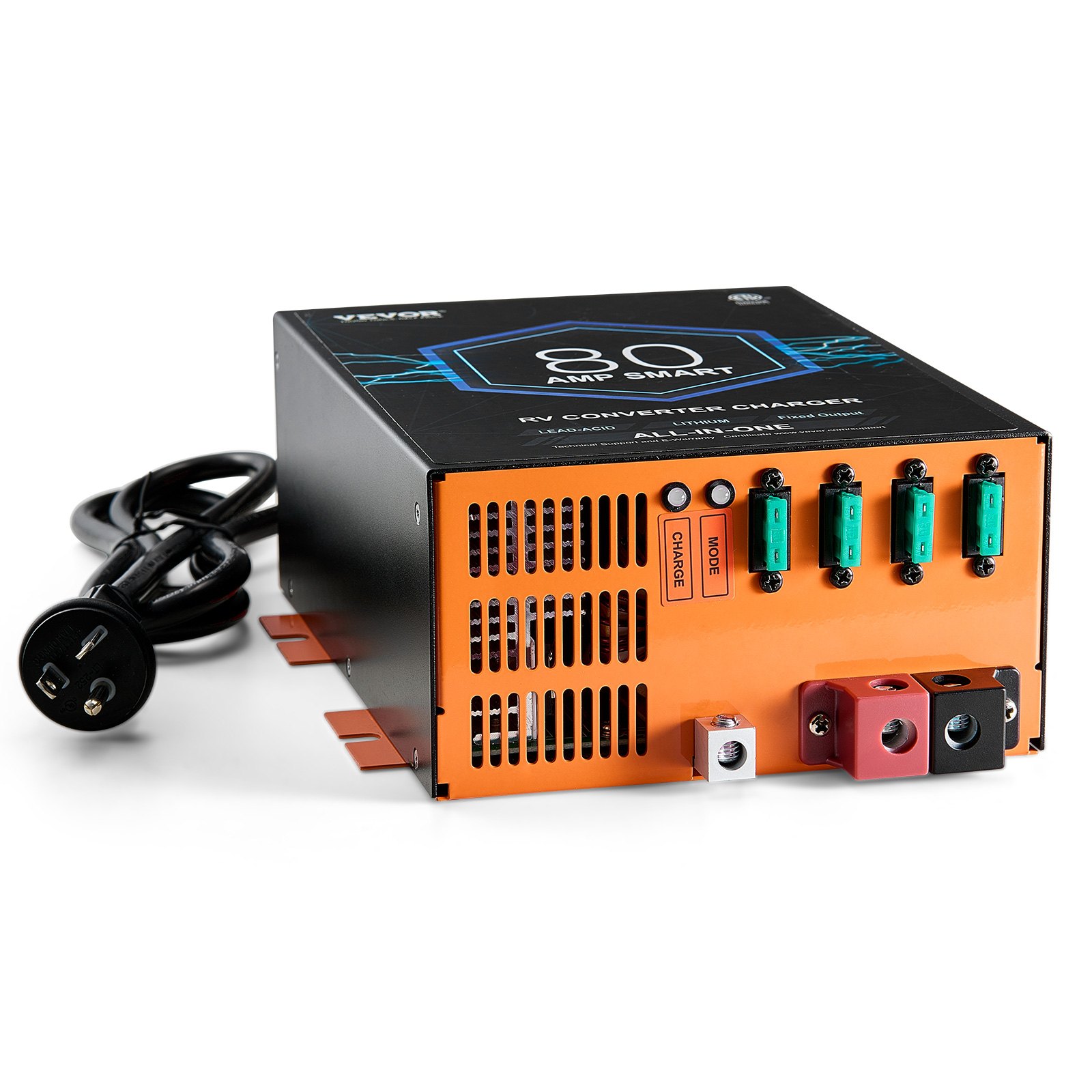 VEVOR RV Converter 80 Amp 110V AC to 12V DC RV Power Converter Battery ...