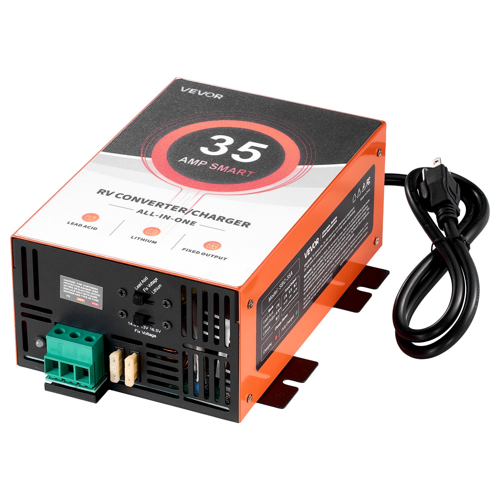 VEVOR RV Power Converter, 35 Amp, 110V AC to 12V DC RV Converter ...
