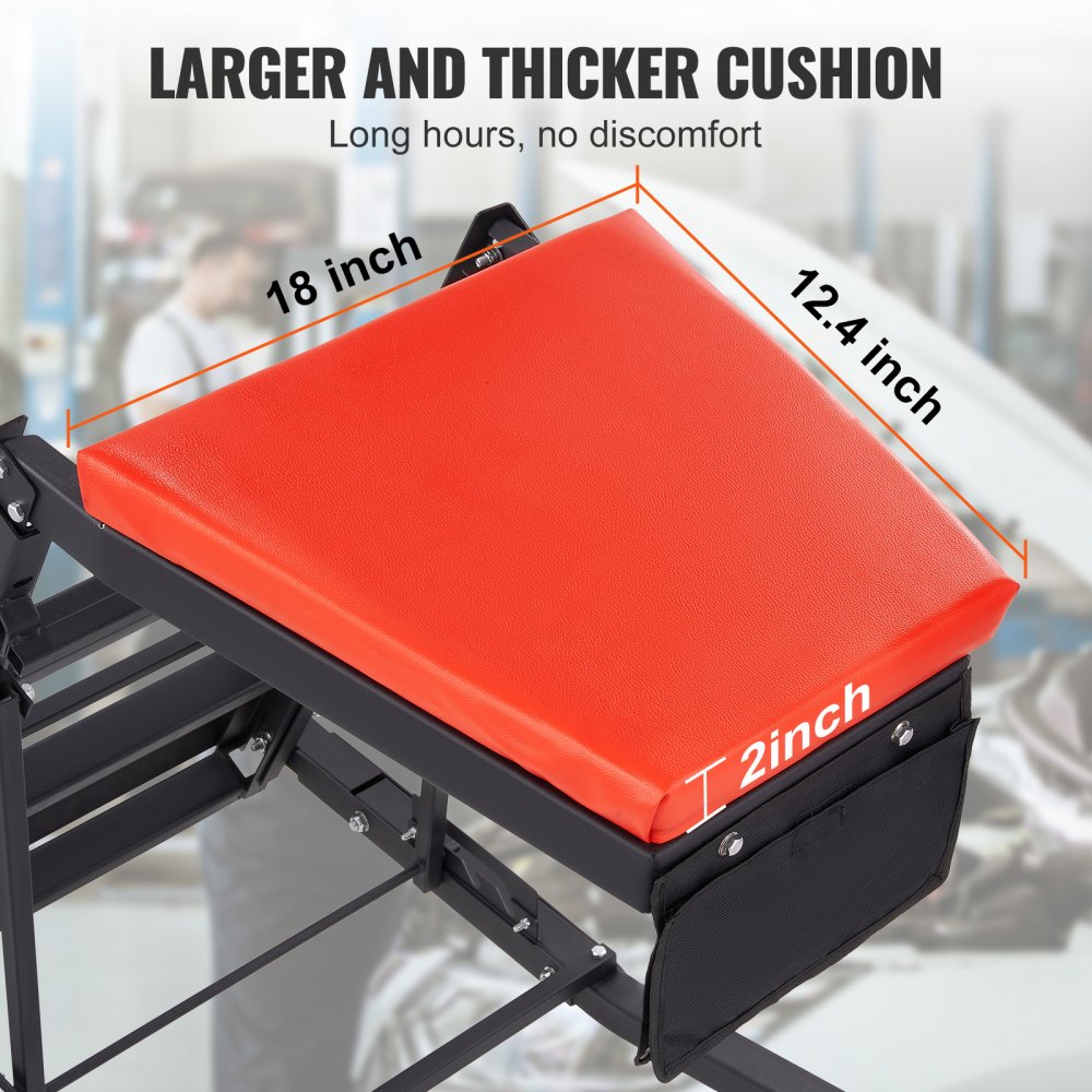 VEVOR Automotive Topside Creeper, with Adjustable Height 48" to 76