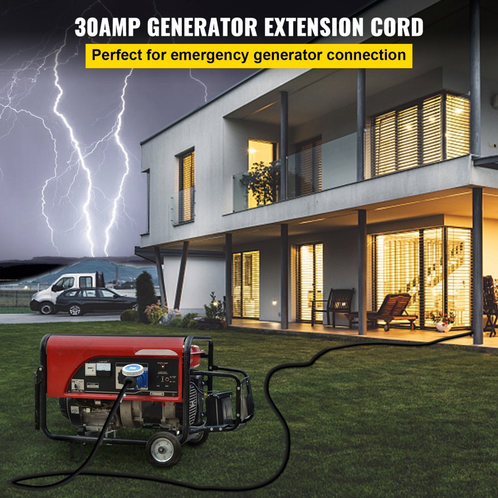 Generator Power Cord Extension Cord 25FT 30A L14-30P to 4*N5-20R ...