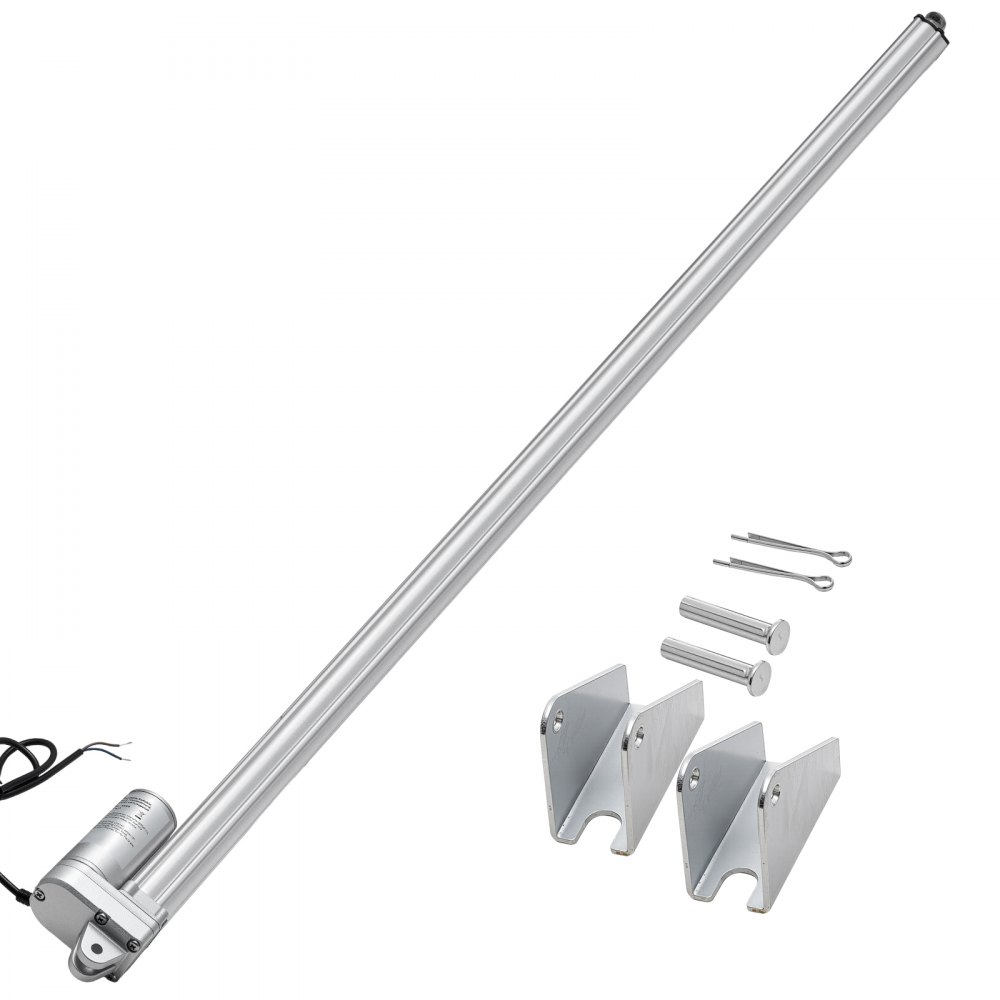 12V Linear Actuator, 1016mm Stroke IP65 Waterproof Linear Actuator, 3000N 5mm/s Motion Actuators with Mounting Bracket for Solar Trackers, Industrial Machinery, Door Opener