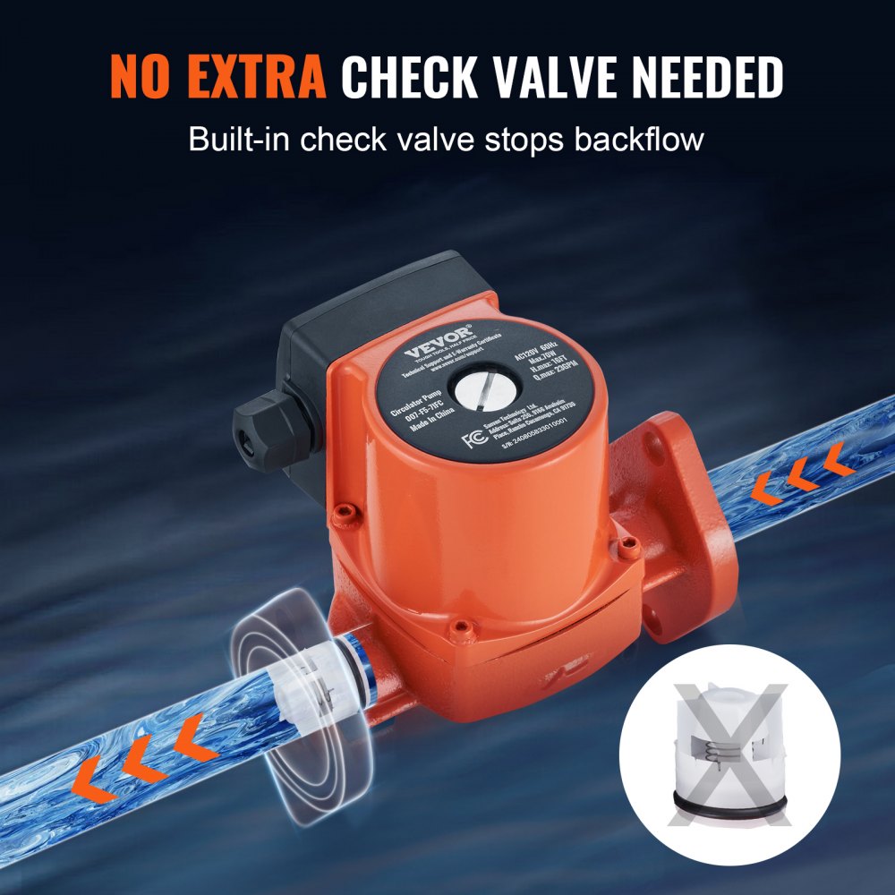 VEVOR 007 F5 7IFC Hot Water Recirculating Pump – 23 GPM