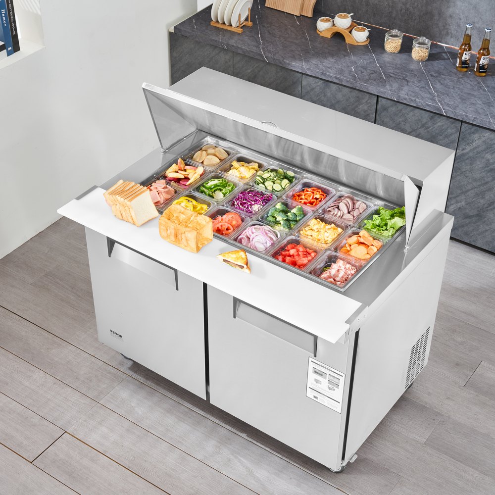 VEVOR Commercial Prep Table Refrigerator – 48