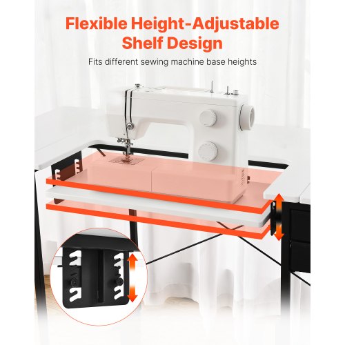 VEVOR Sewing Table, Multipurpose Sewing Machine Table with Drawers