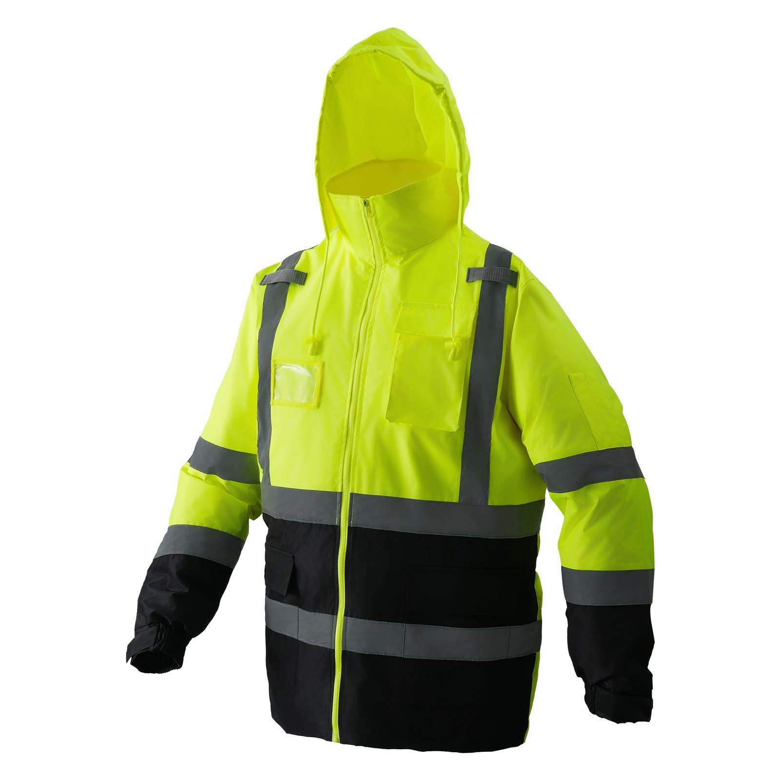 VEVOR Yellow Safety Jacket – Waterproof Hi Vis Class 3 Coat