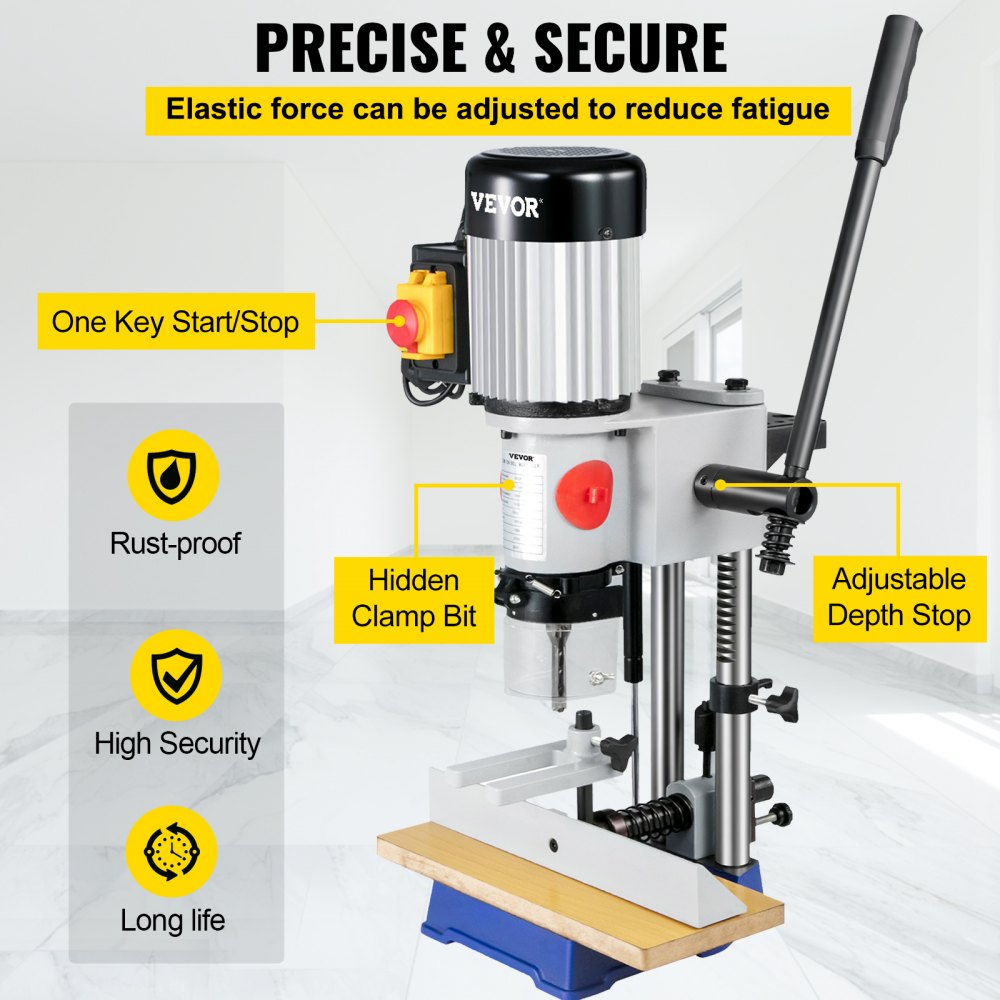 VEVOR Woodworking Mortise Machine, 3/4 HP 3400RPM Powermatic Mortiser