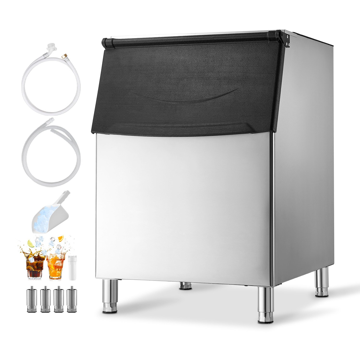 VEVOR Commercial Ice Maker Storage Bin, 500 LBS Capacity Ice-Bin ...