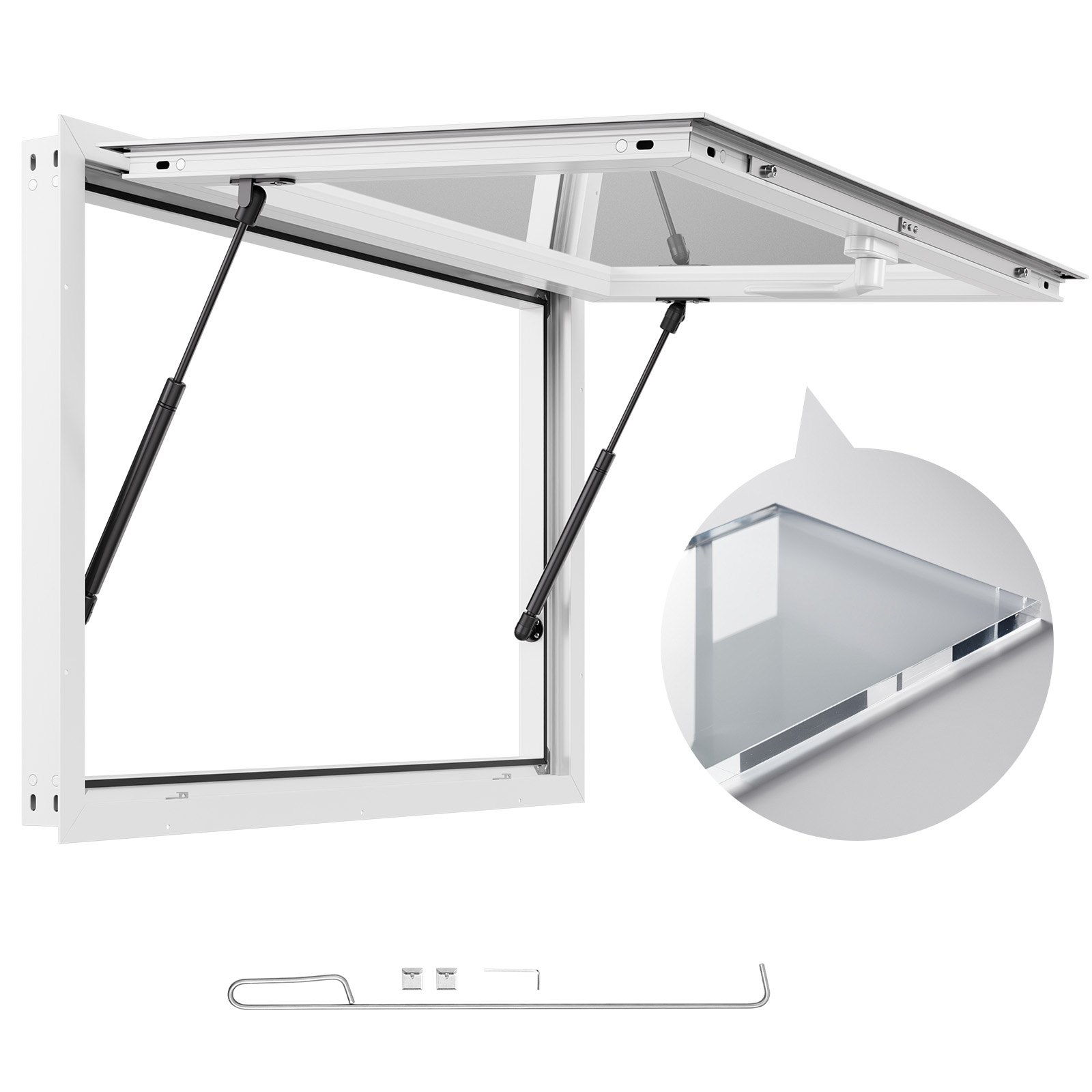 VEVOR Concession Window 36x24 in, Aluminum Alloy Frame Service Window ...