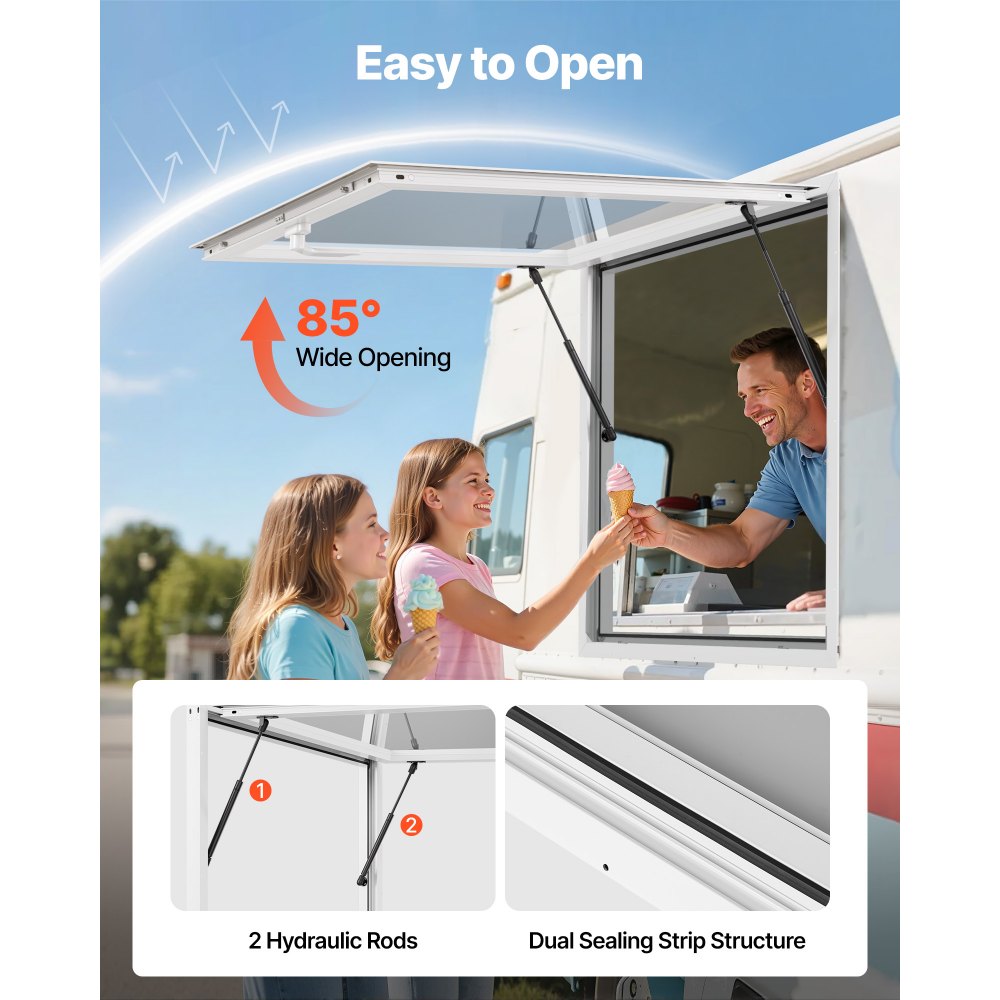 VEVOR Concession Windows for Trailers – 36 × 36 in.