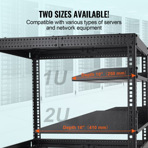 VEVOR 2U Server Rack Shelf 16