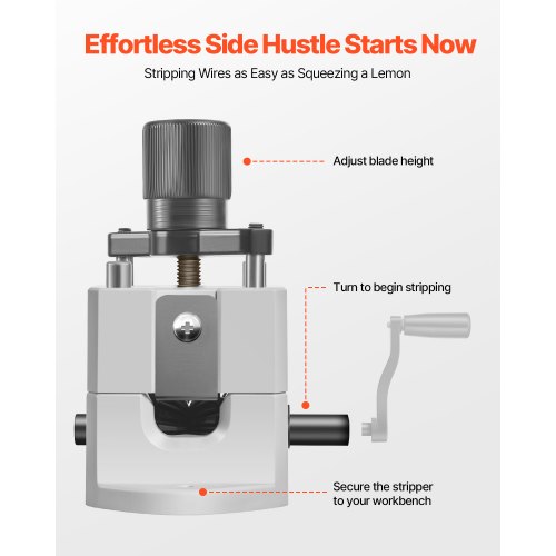VEVOR Copper Wire Stripper —65Mn Blades & Drill Mode