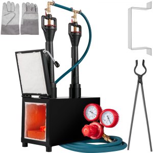 Brûleur à Gaz Haute Pression 100,000 BTU - Pour Forge, Maréchal-Ferrant, Couteaux - Butane/Propane/GPL - Acier Inox
