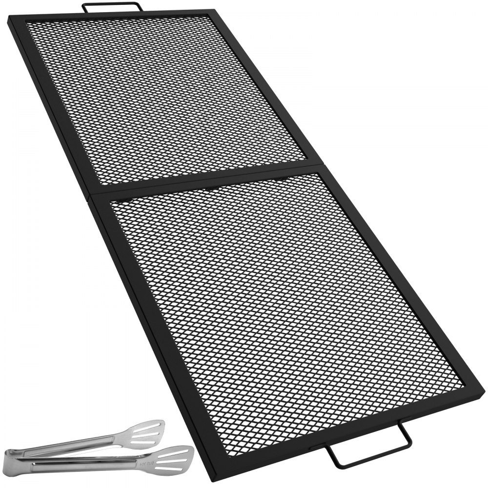 VEVOR Fire Pit Cooking Grill Grate 36 x 15 in Foldable Rectangle