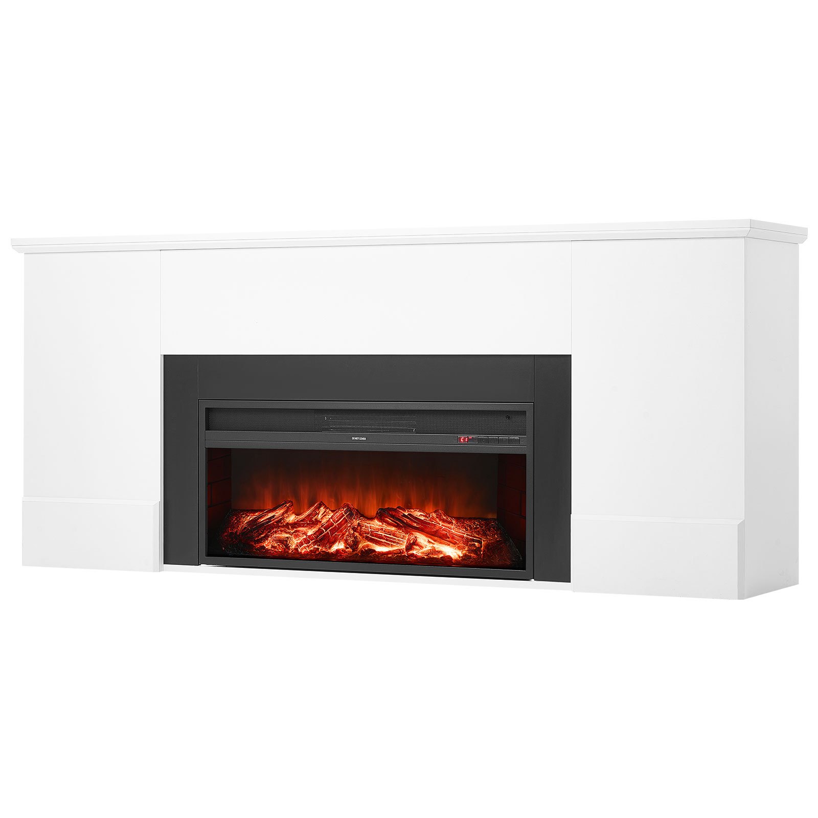 VEVOR 75 Inch Electric Fireplace – 1500W, 5120 BTU White