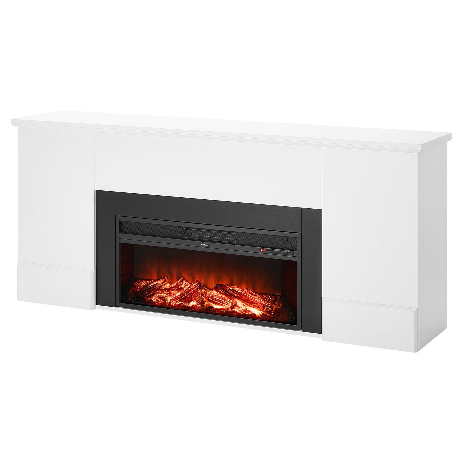 VEVOR 75 Inch Electric Fireplace – 1500W, 5120 BTU White