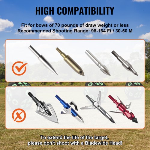 VEVOR Boogschieten doel, 15 x 15 All-Side Shotting Archery Arrow Target, Outdoor Portable Boogschieten Doel met Draaghandvat, Gemakkelijk Pijl Verwijderen, Geweldig Zichtbaarheid, Lichtgewicht VEVOR Boogschieten doel, 15 x 15 All-Side Shotting Archery Arrow Target, Outdoor Portable Boogschieten Doel met Draaghandvat, Gemakkelijk Pijl Verwijderen, Geweldig Zichtbaarheid, Lichtgewicht