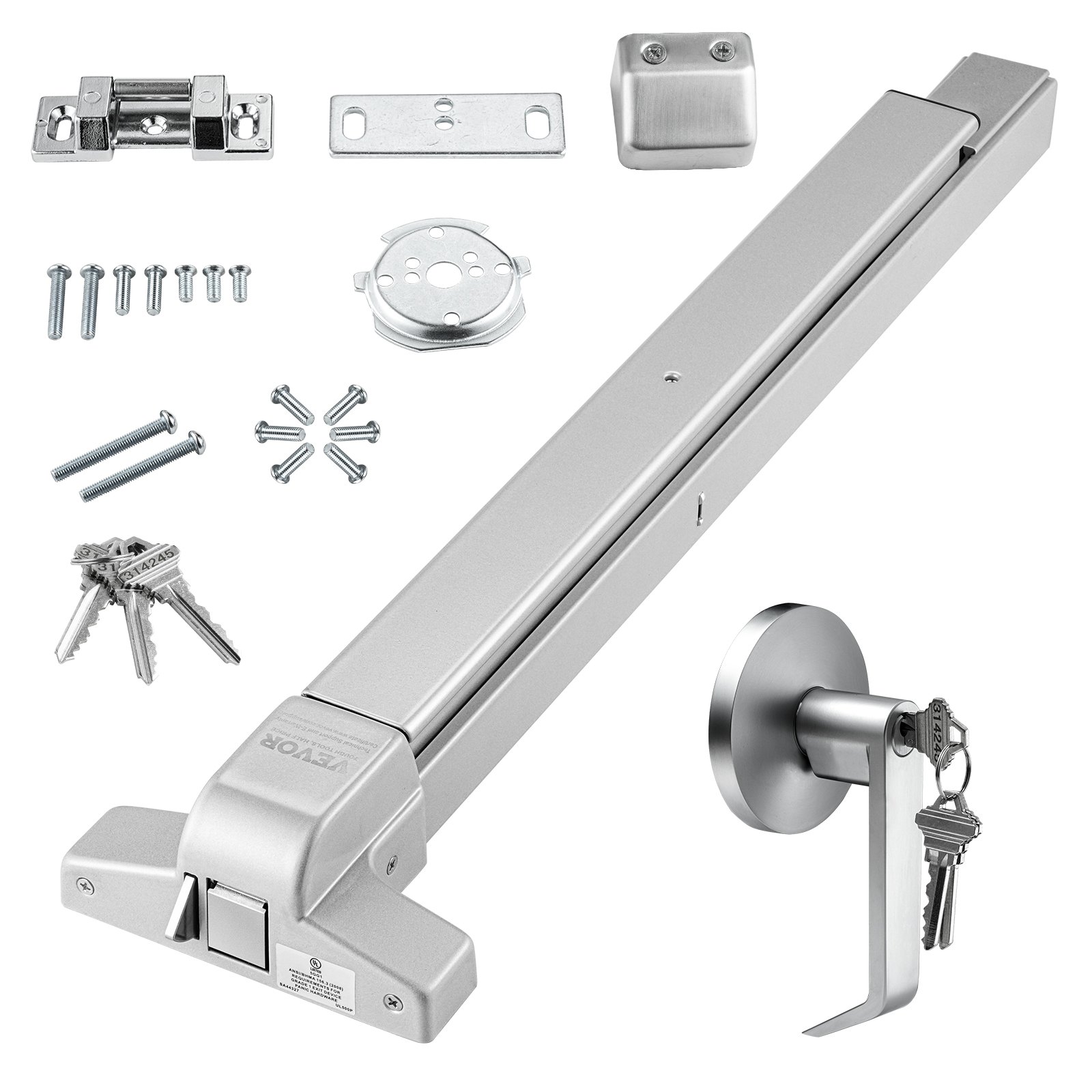 VEVOR VEVOR Push Bar Door Locks, Carbon Steel Panic Bars for Exit Doors