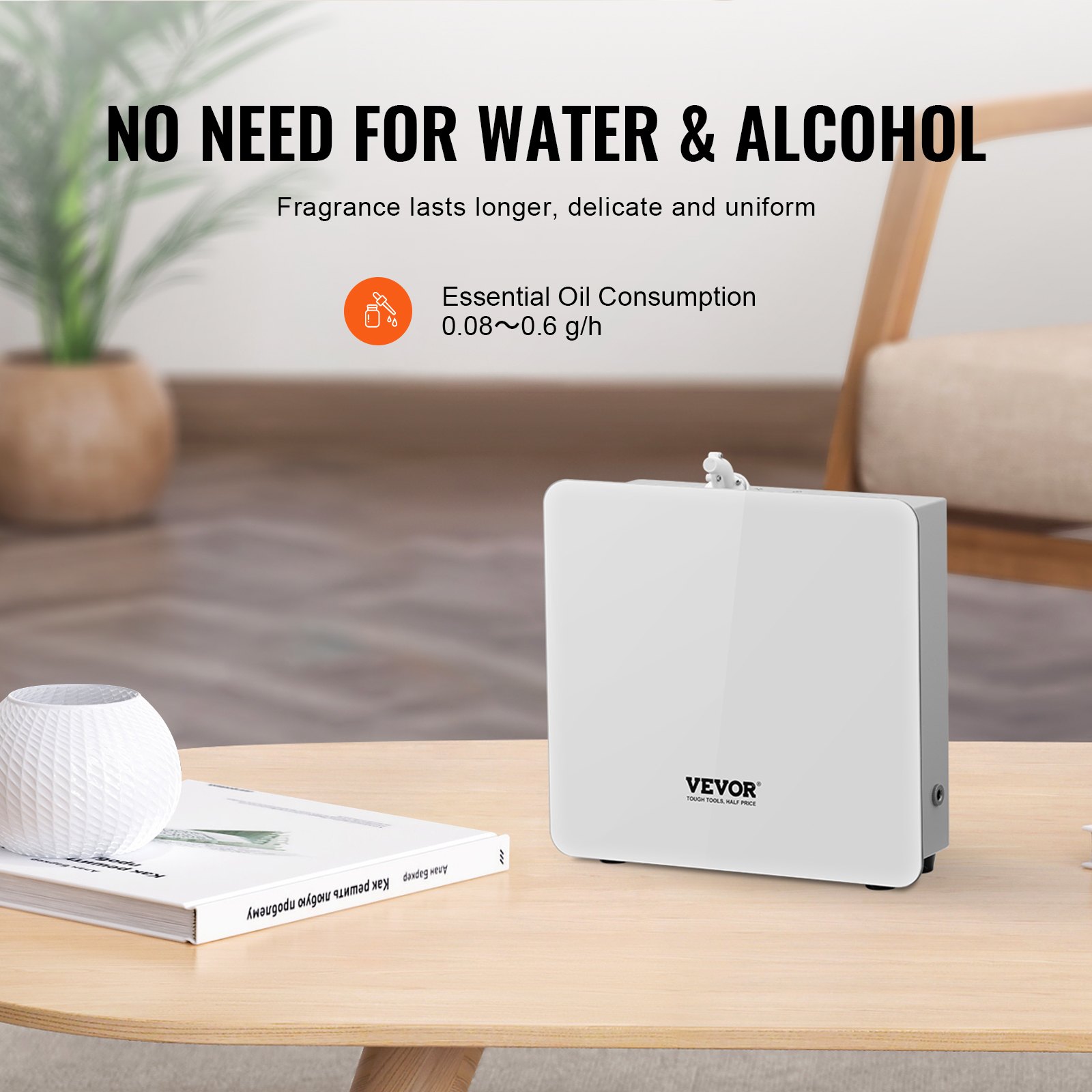 VEVOR Scent Air Machine for Home 480ML Cold Air Diffuser 2500sq.ft ...