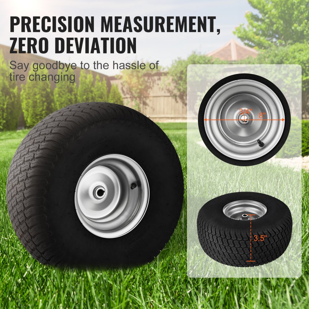 Vevor Lawn Mower Tires With Rim 20x8 8 Tubeless Tractor Tires 2 Pack Tire S Turf Pneumatic