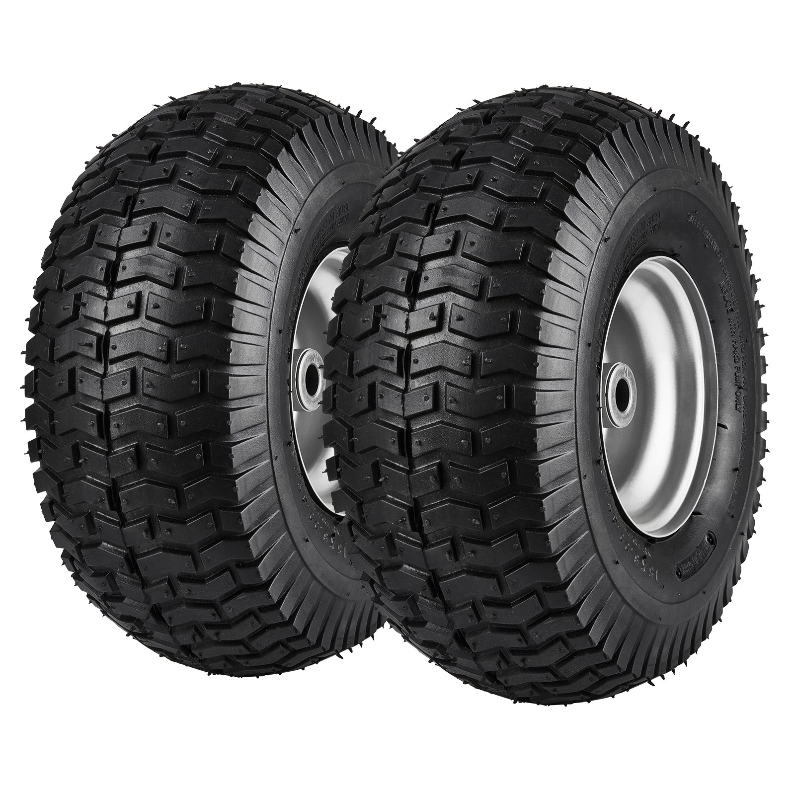 thumbnail image 2 of VEVOR 16x6.50-8 Lawn Mower Tires And Wheels Set Of 2 - Turf Savers With Steel Rims, 615lb Load Capacity 2 of 4