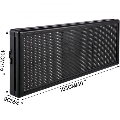 VEVOR Led Sign 40 x 15 Inch Digital Sign 96 x 96 HD Resolution Seven ...