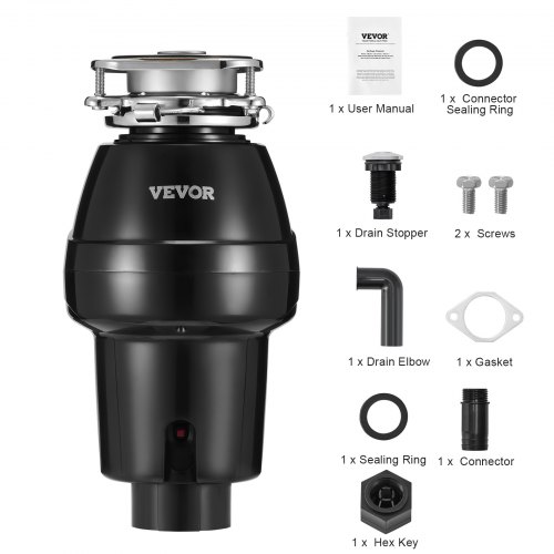 VEVOR Garbage Disposal 1 2 HP – 3450 RPM, 3 Layers, 3 Bolt